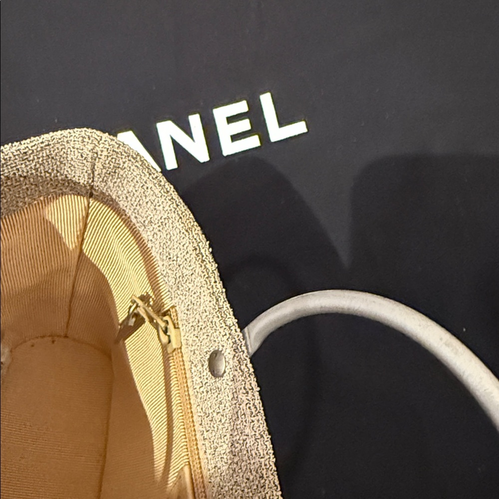 CHANEL Taupe Mini Tote with Brushed Silver Handles - Picture 9 of 14